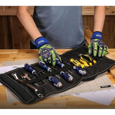 Comfortabele roll-up-gereedschapspak Zwarte roll-up-gereedschapspak
