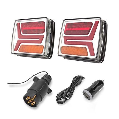 Oplaadbare draadloze aanhanglampjes 4.2V Magnetische achterlichtkit IP67