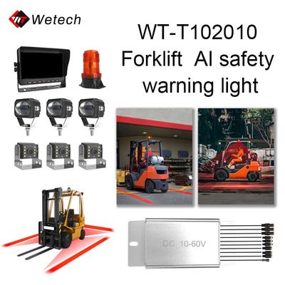 Vorklift AI veiligheid waarschuwingslicht 10V - 80V Vorklift Rood zone licht 10W Rood